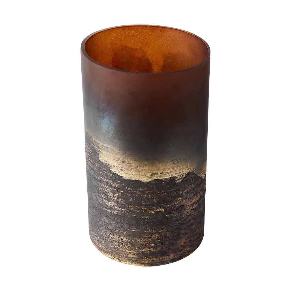 Wazon Lana Ø14x25 cm, Brown-gold MUUBS