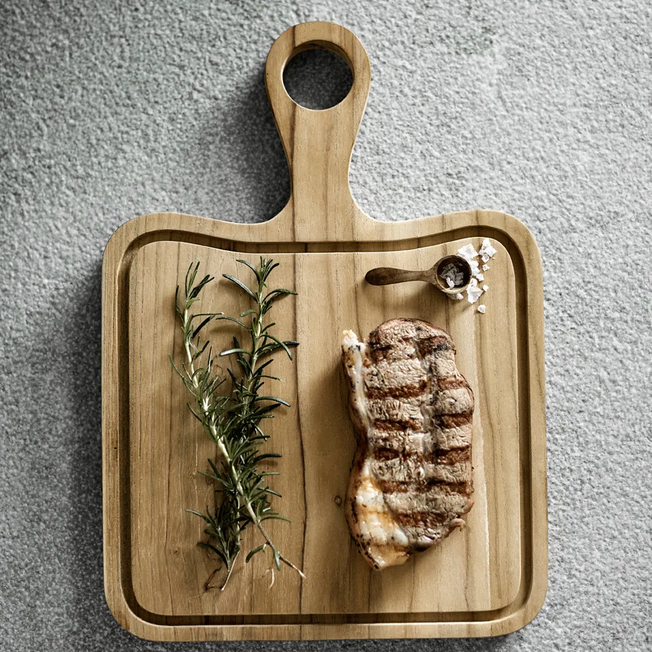 Łyżeczka do soli z drewna tekowego Muubs 4 szt., Naturalna MUUBS