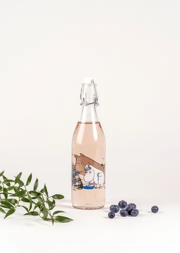 Blueberries szklana butelka 0,5 L - Przezroczysta - Muurla
