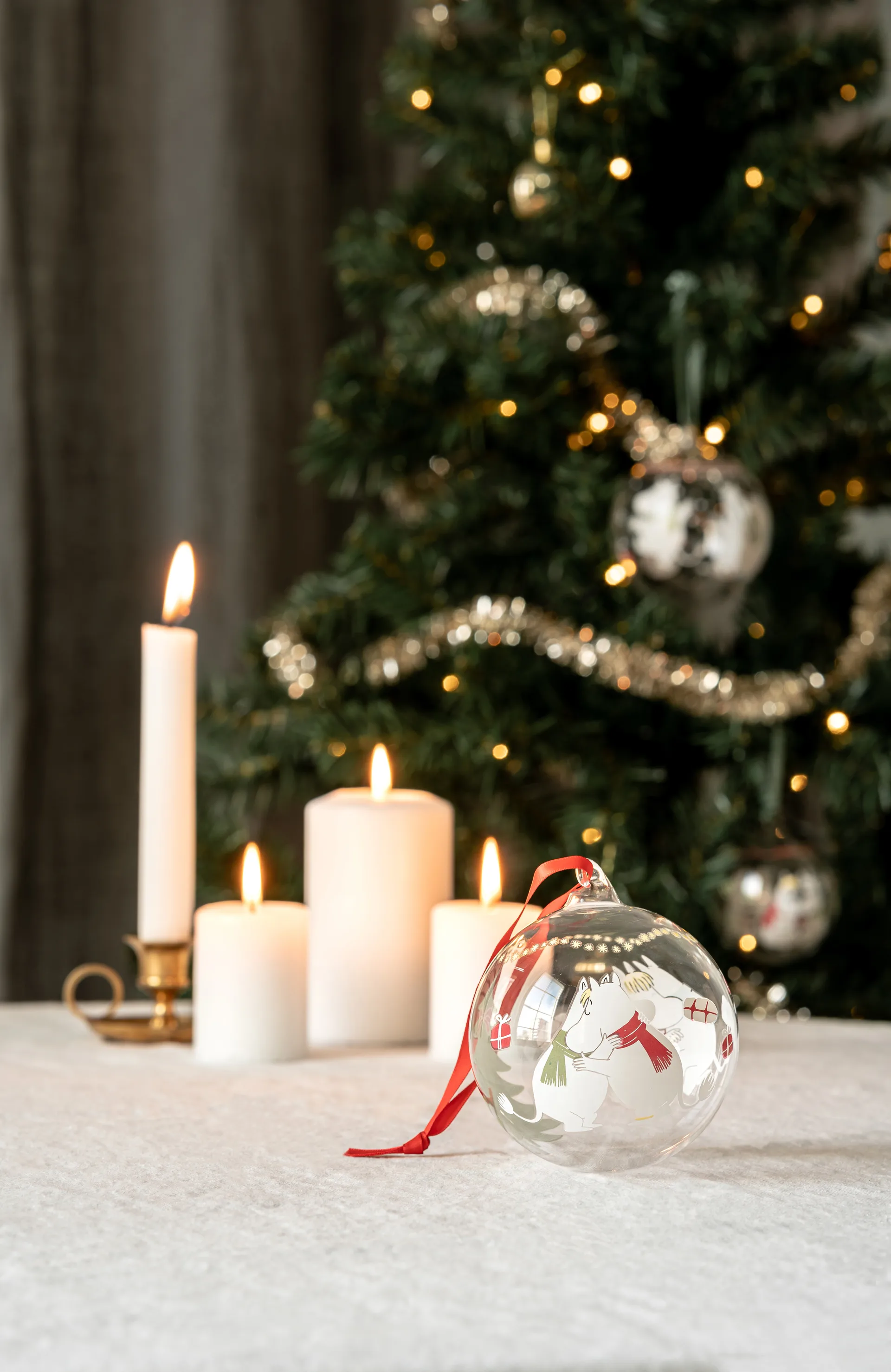 Bombka choinkowa Muminki Ø9 cm, Happy holidays Muurla