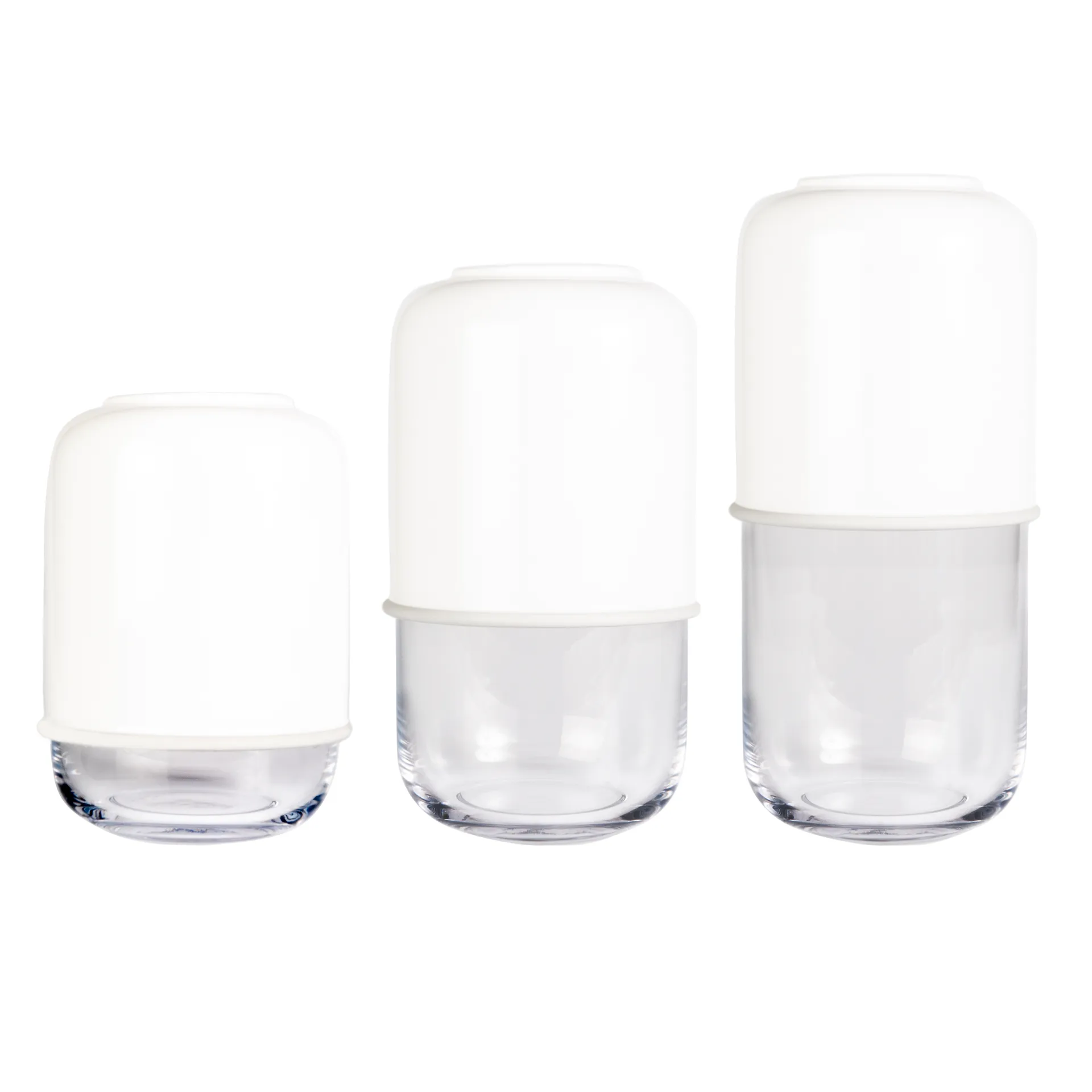 Capsule regulowany wazon 18-28 cm, White-clear Muurla