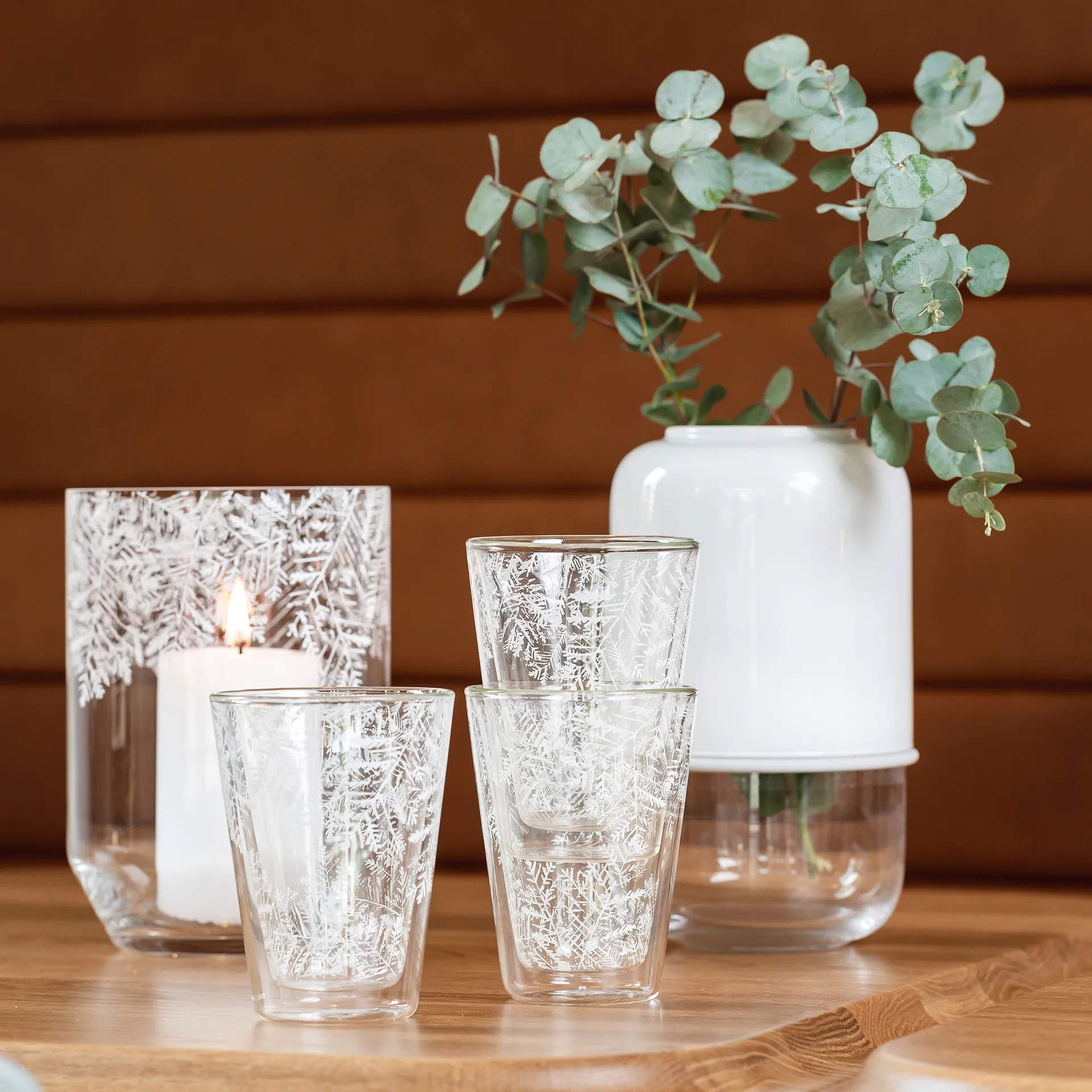 Capsule regulowany wazon 18-28 cm, White-clear Muurla