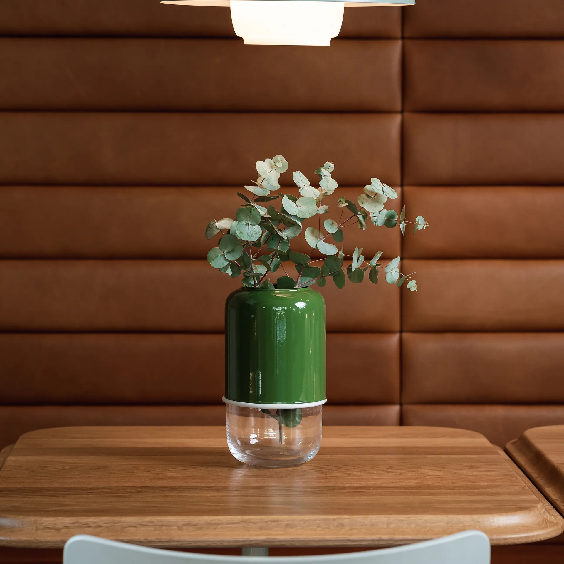 Capsule regulowany wazon 18-28 cm, Zielono-przezroczysty Muurla