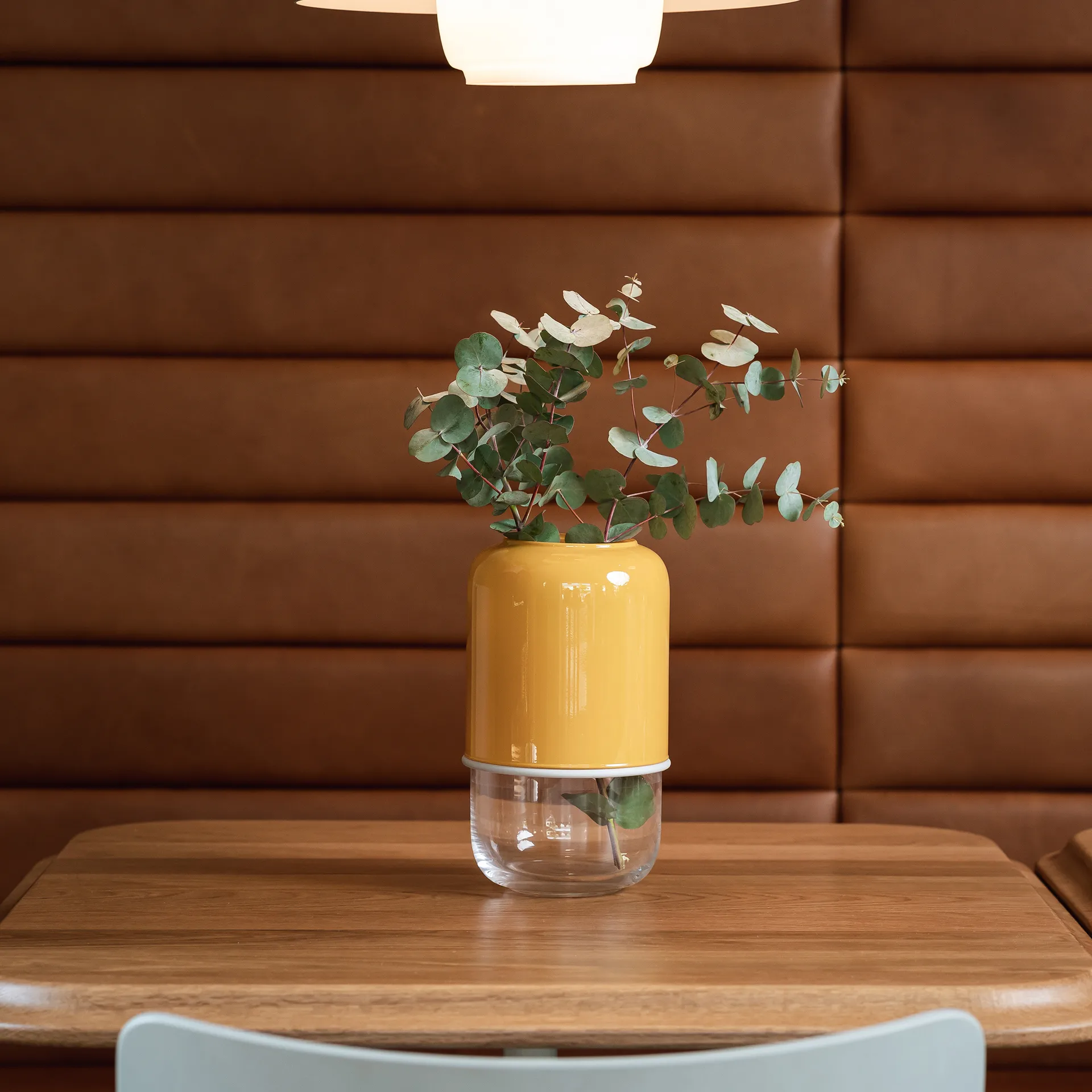 Capsule regulowany wazon 18-28 cm, Żółto-przezroczysty Muurla