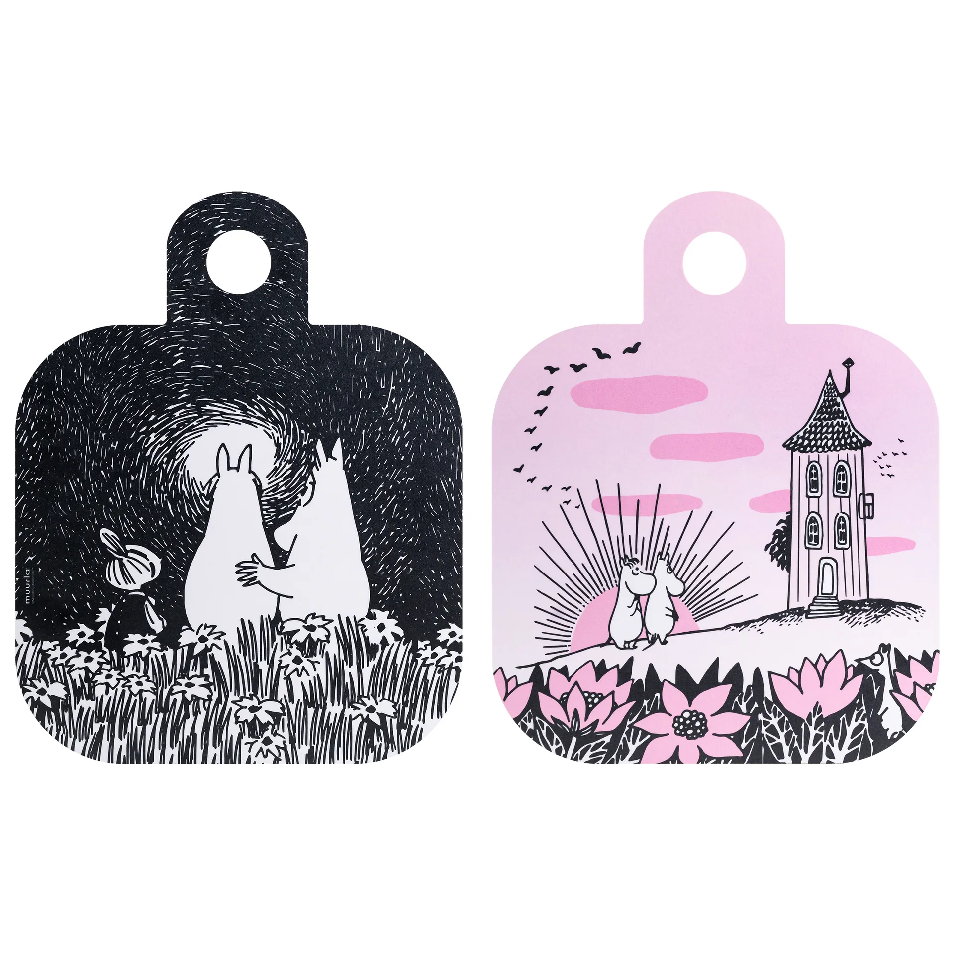 Chop & Serve Taca przyjaźni 25x32 cm, Czarno-różowy Muurla