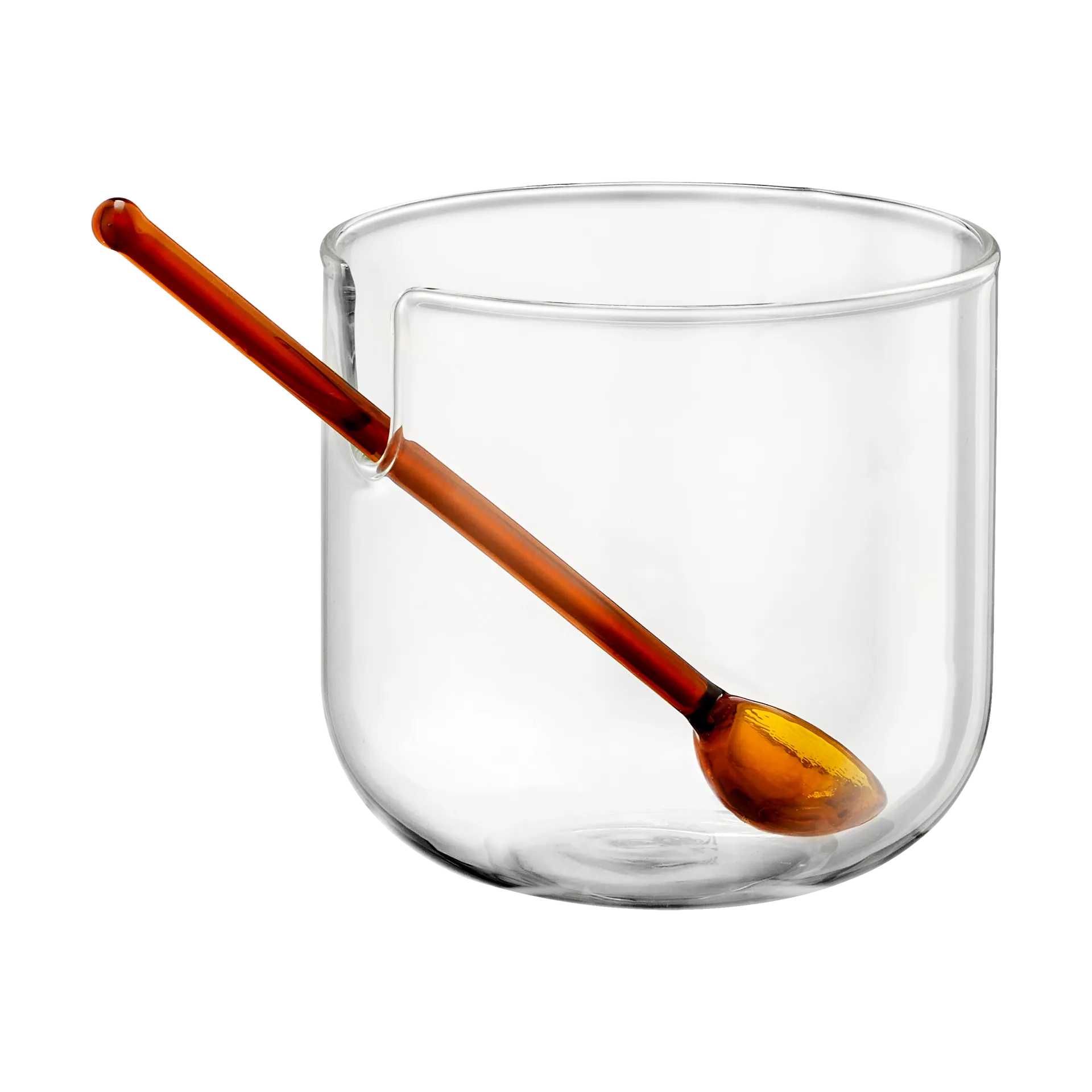 Cukiernica z łyżeczką Loop, Ø14 cm, Klar-pink-amber Muurla
