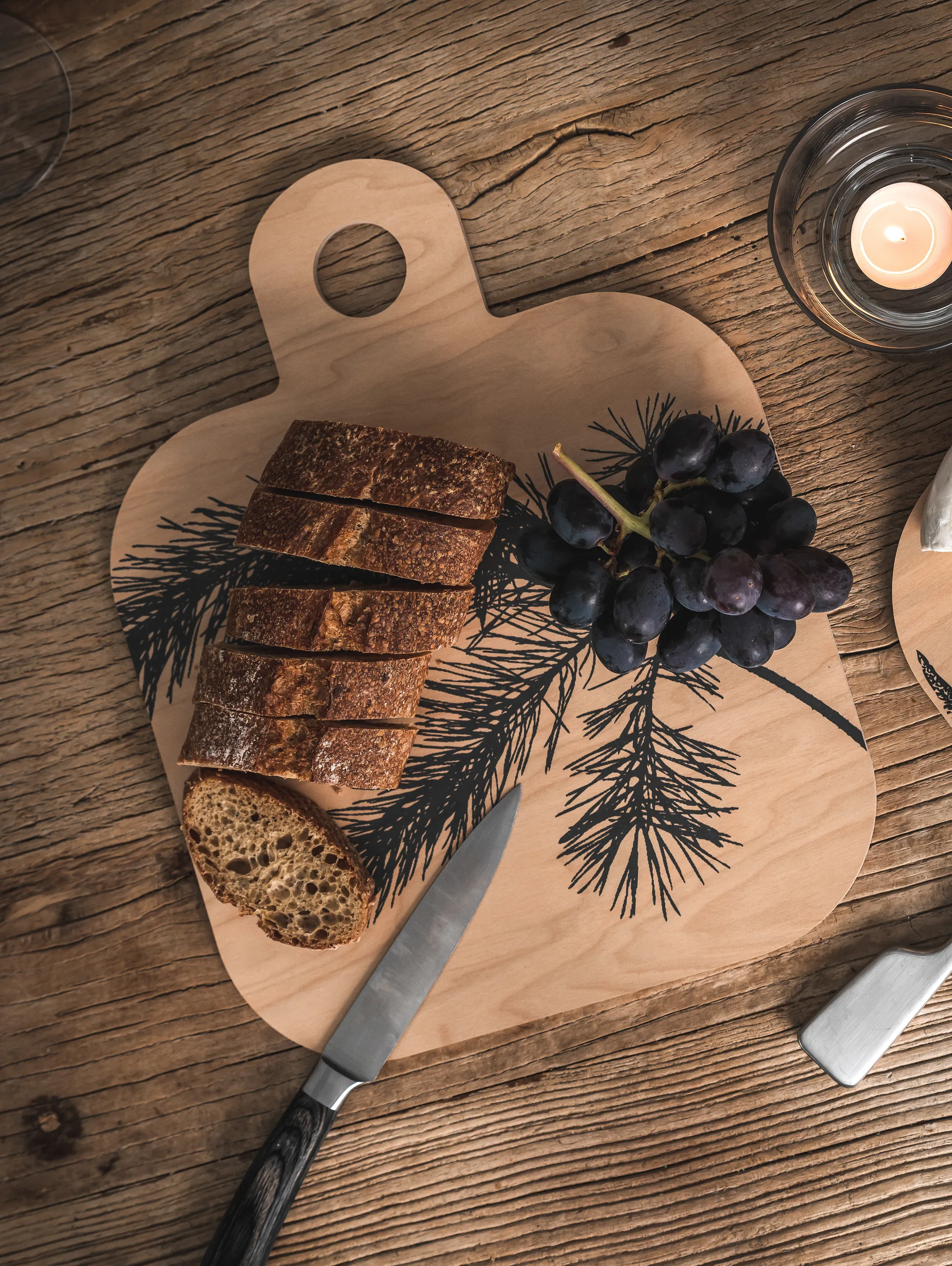 Deska do krojenia Forest 25x32 cm, naturalny-czarny Muurla