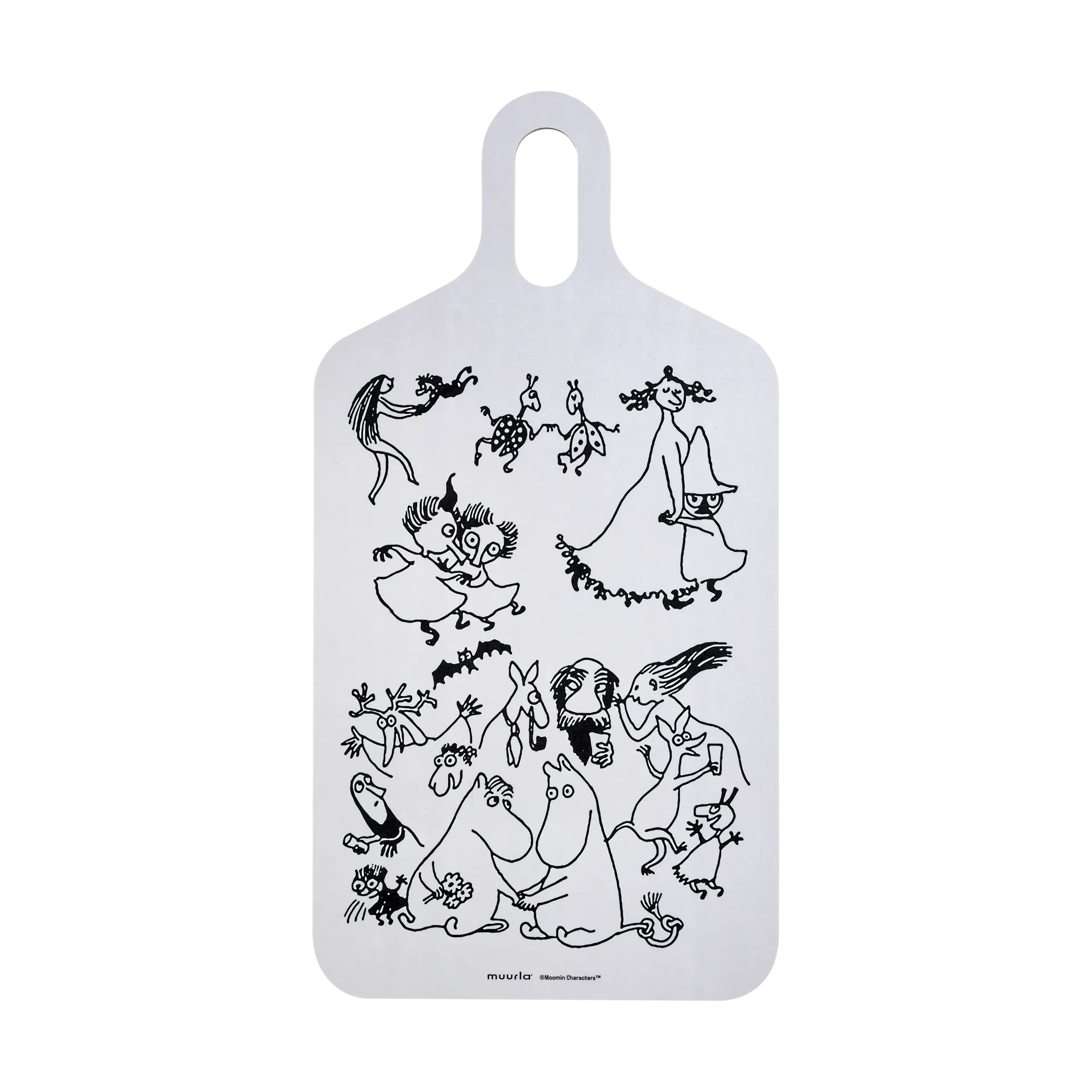 Deska do krojenia Muminki 80, 23x44 cm, Biała Muurla