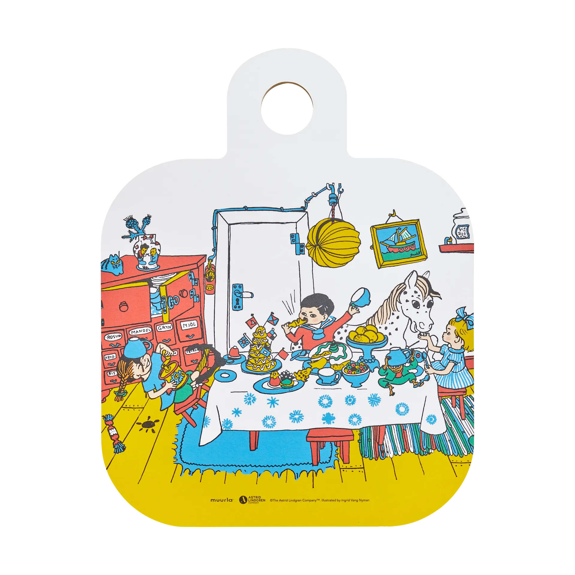 Deska Pippi Chop & Serve 25x32 cm, Willa Śmiesznotka Muurla