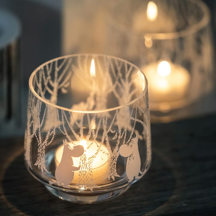 In the Woods uchwyt na tea light/miseczka 8 cm - Przezroczysty-biały - Muurla