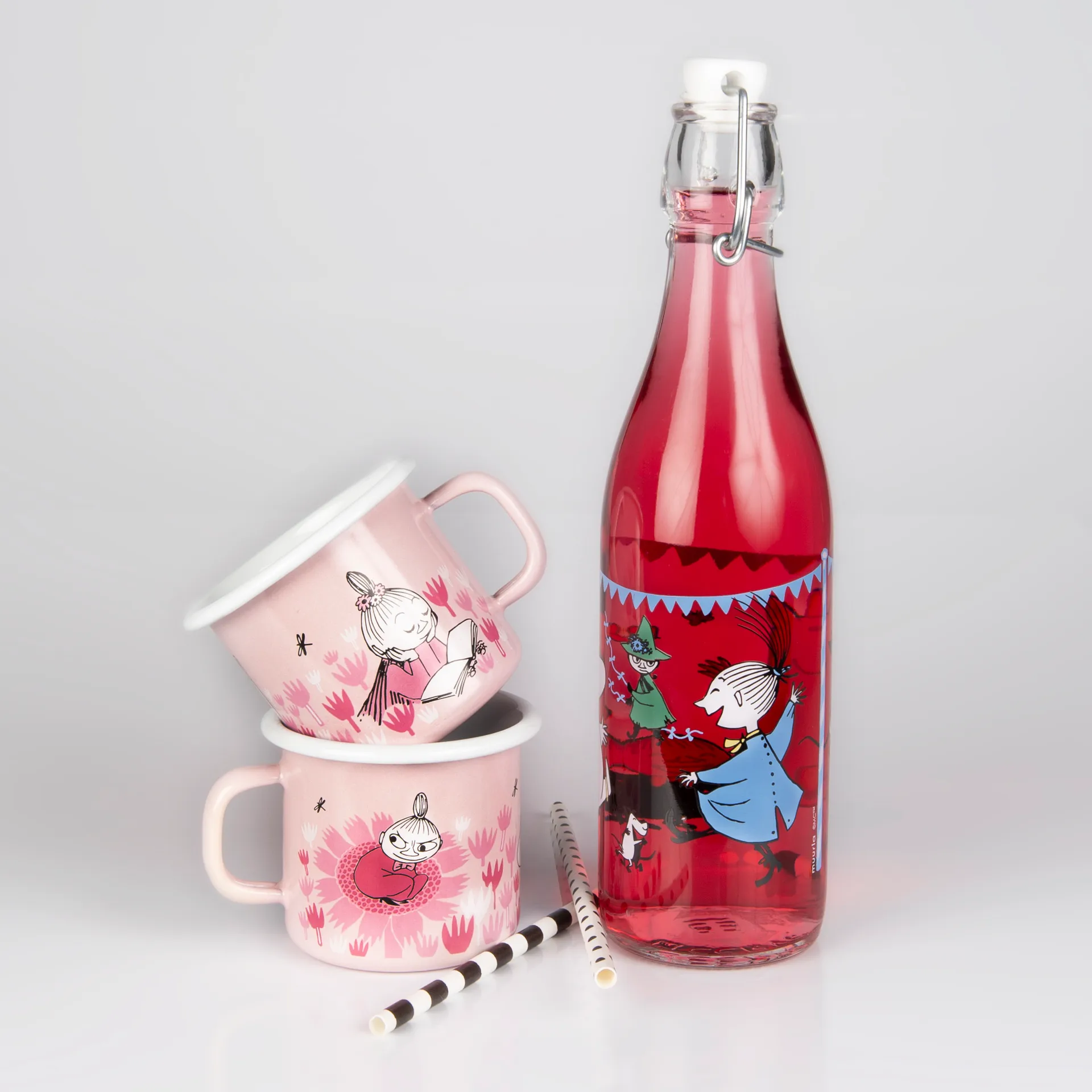 Kubek emaliowany Girls 250 ml, Różowy Muurla