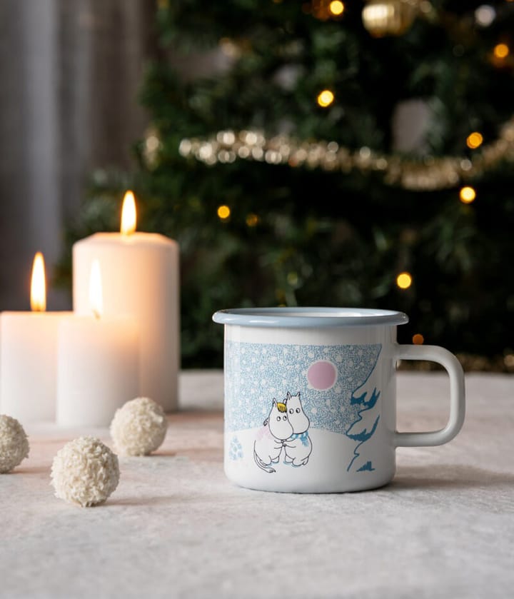 Kubek emaliowany Moomin 37 cl, Let it snow Muurla