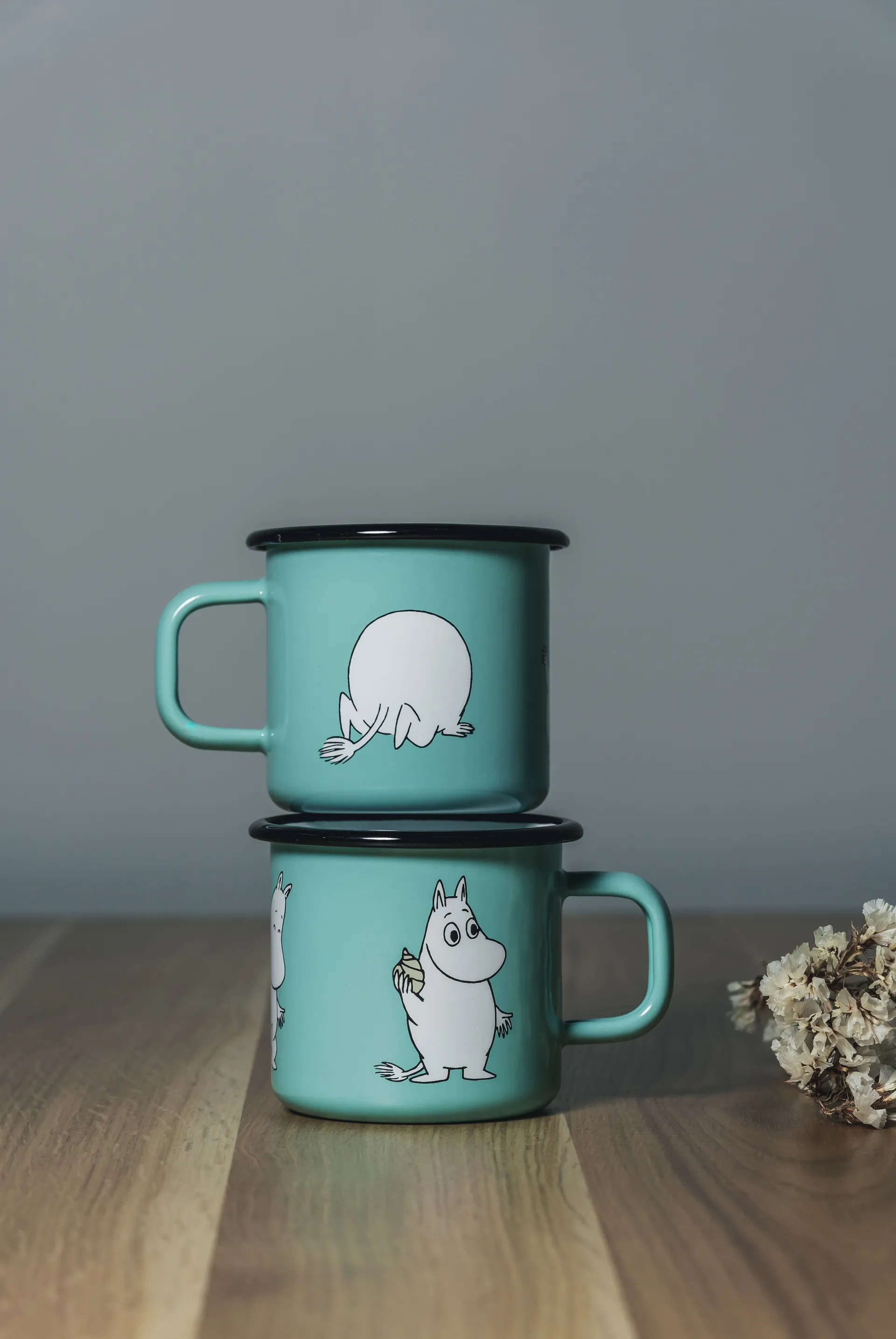 Kubek emaliowany Moomin Retro 37 cl, Mint Muurla