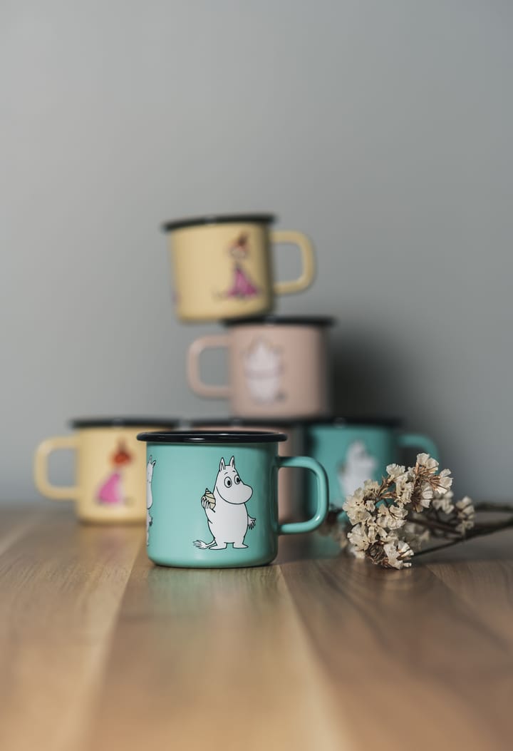 Kubek emaliowany Moomin Retro 37 cl, Mint Muurla
