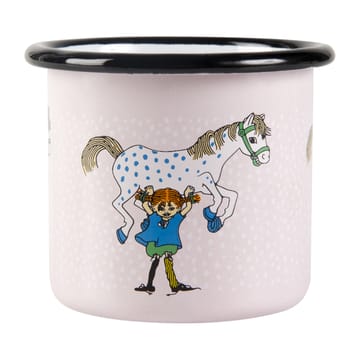 Kubek emaliowany Pippi and the horse 1,5 dl - Light pink - Muurla