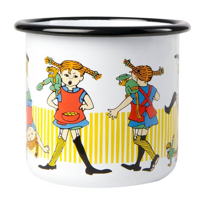 Kubek emaliowany Pippi longstocking 3,7 dl, White Muurla