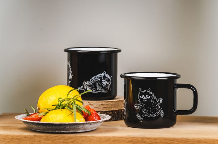 Kubek emaliowany Stinky 37 cl, Czarny Muurla