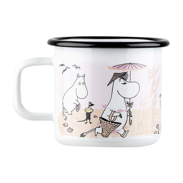 Kubek emaliowany The Beach Retro 37 cl, White Muurla