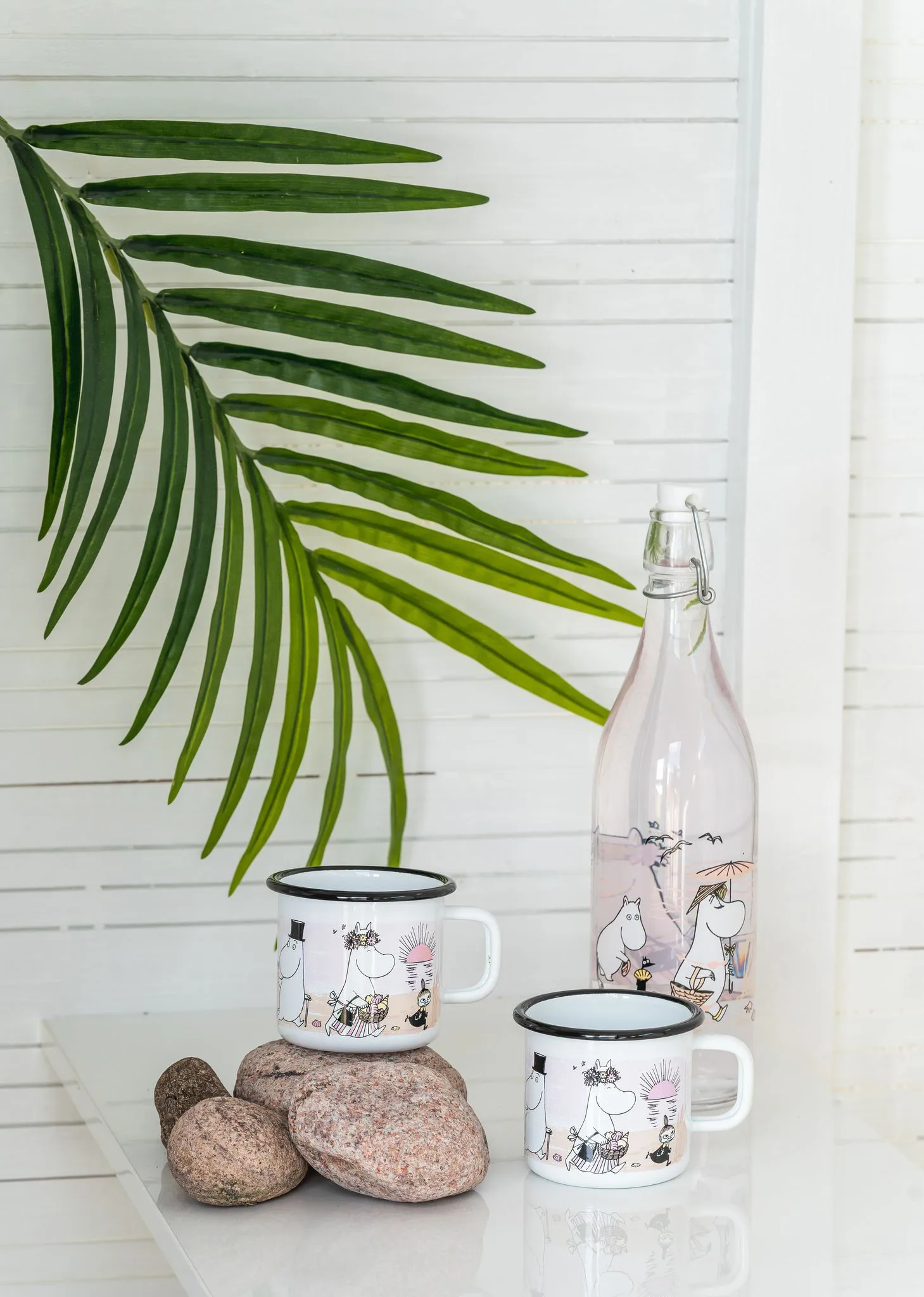 Kubek emaliowany The Beach Retro 37 cl, White Muurla