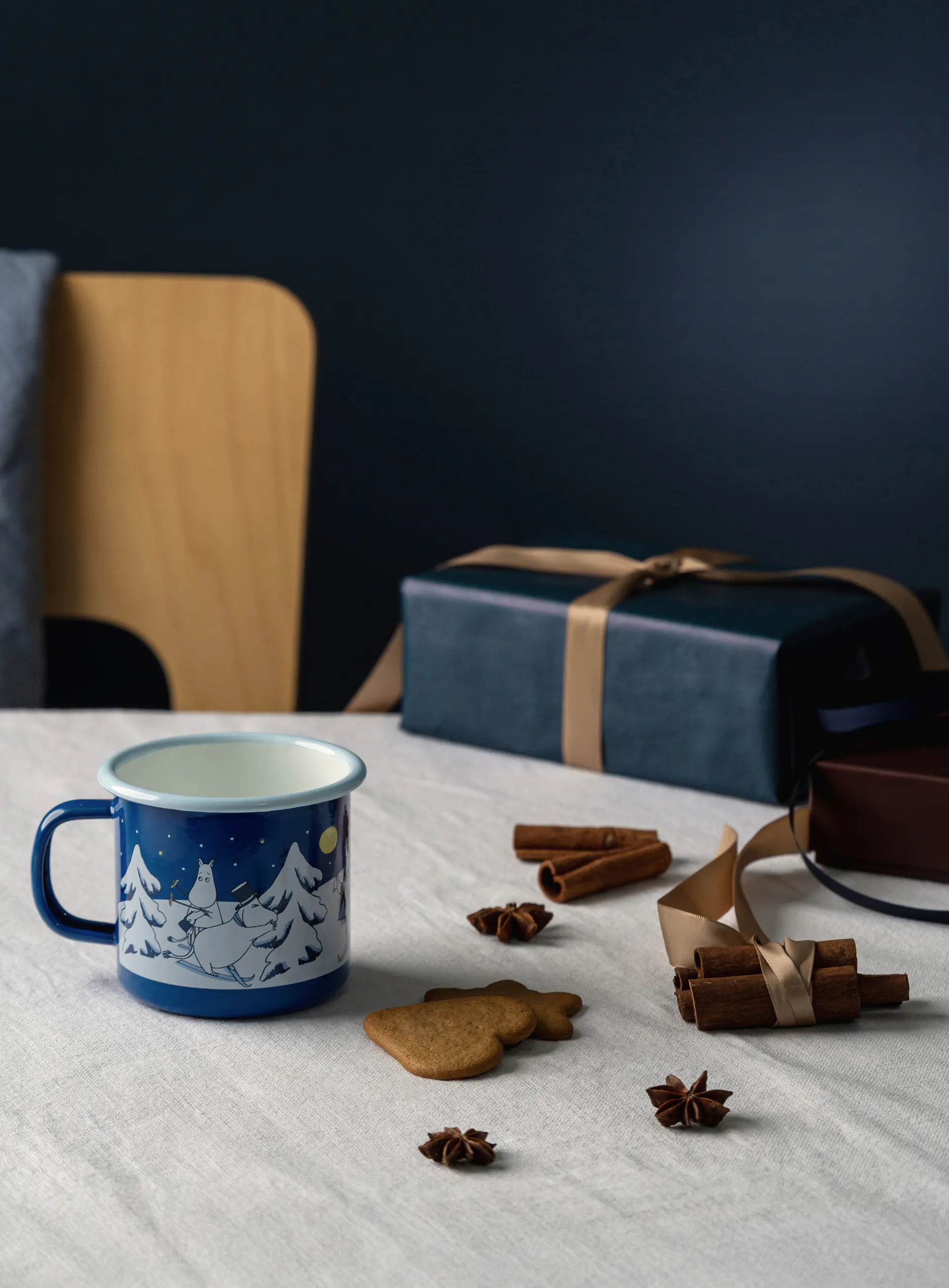 Moomin kubek emaliowany 370 ml, Starry night Muurla