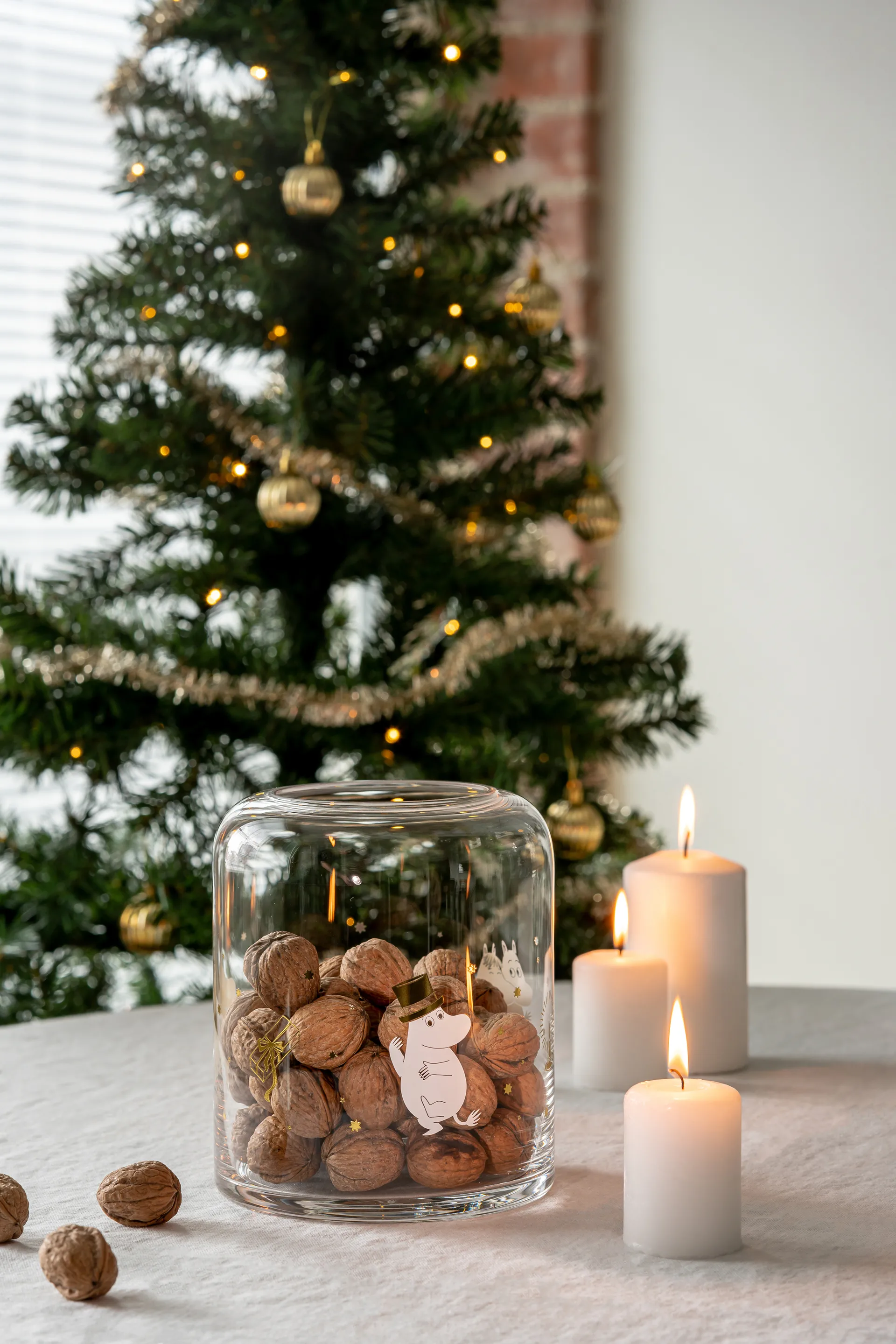 Moomin lampion na świecę 18 cm, Sparkling stars Muurla