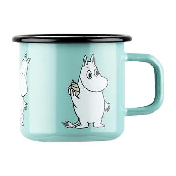Moomin Retro kubek emaliowany 370 ml - Mint - Muurla