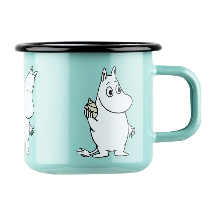 Moomin Retro kubek emaliowany 370 ml - Mint - Muurla