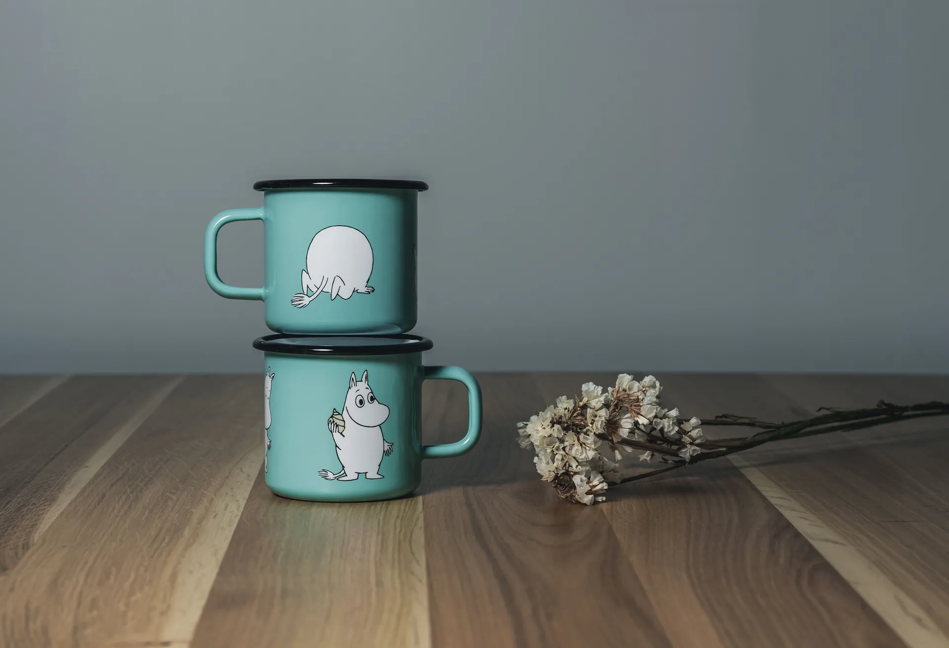 Moomin Retro kubek emaliowany 370 ml, Mint Muurla