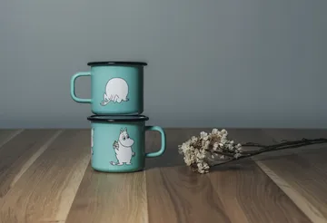 Moomin Retro kubek emaliowany 370 ml - Mint - Muurla