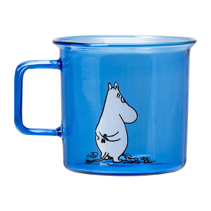 Moomin szklany kubek 35 cl - Niebieski - Muurla