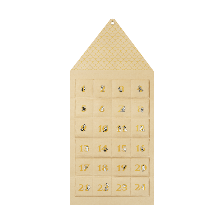 Moominhouse Kalendarz adwentowy 45x100 cm - Beige - Muurla