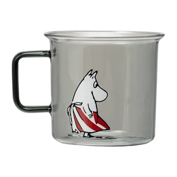 Moominmamma szklany kubek 350 ml - Szary - Muurla