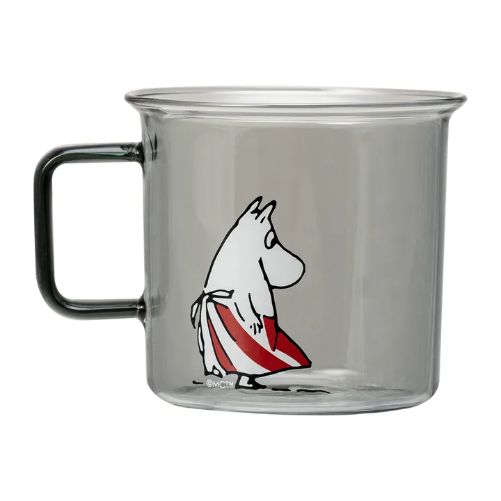 Moominmamma szklany kubek 350 ml - Szary - Muurla