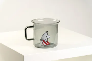 Moominmamma szklany kubek 350 ml - Szary - Muurla
