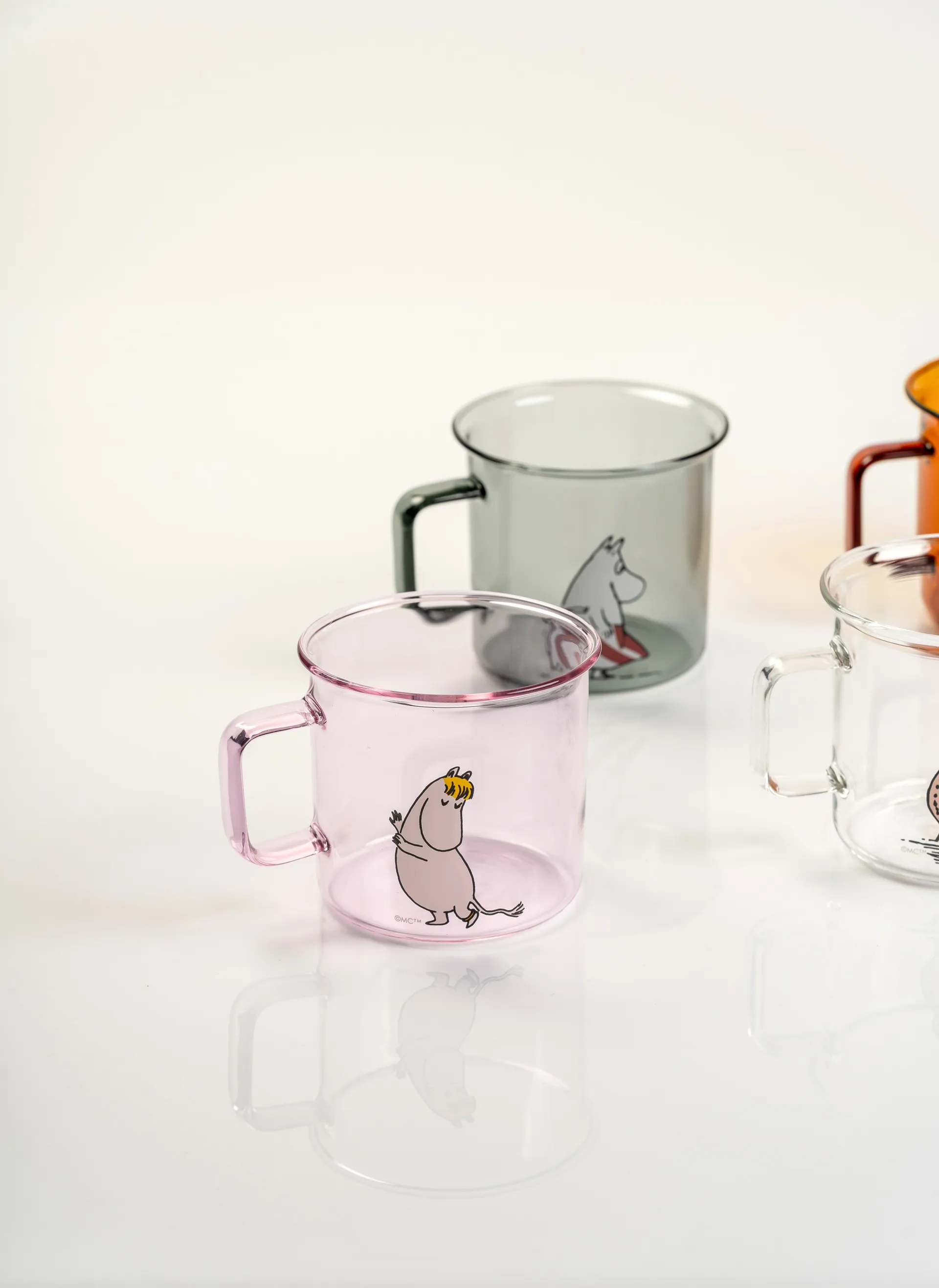 Moominmamma szklany kubek 350 ml, Szary Muurla