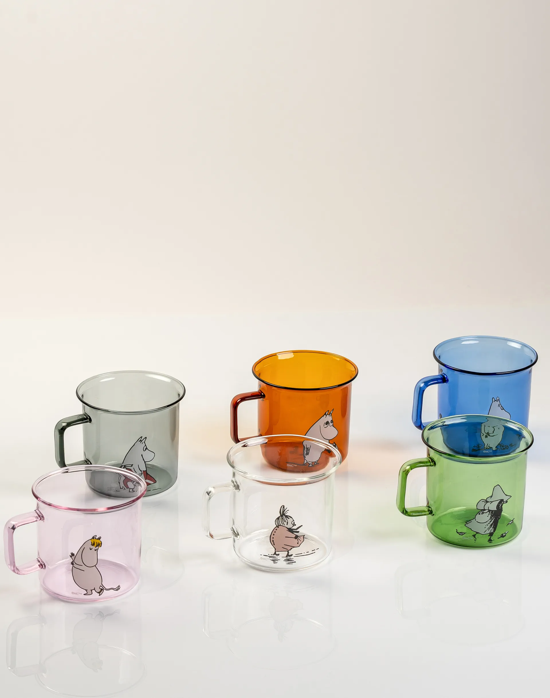 Moominmamma szklany kubek 350 ml, Szary Muurla