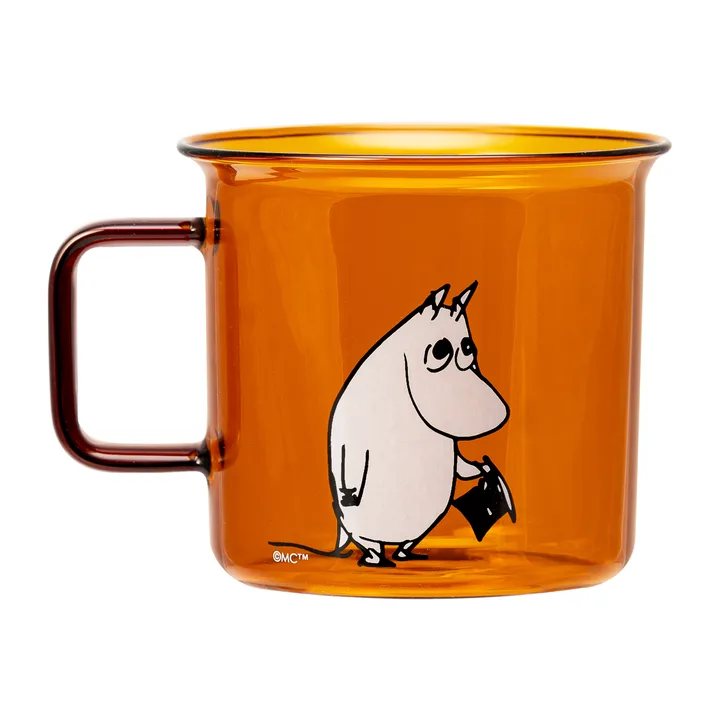 Moominpappa szklany kubek 350 ml - Bursztynowy - Muurla