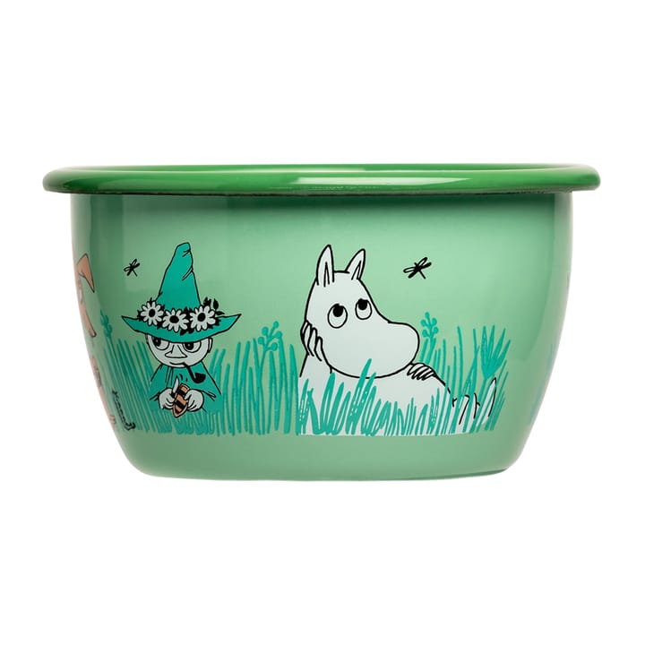 Mumin - emaliowana miska Boys 300 ml - Zielony - Muurla