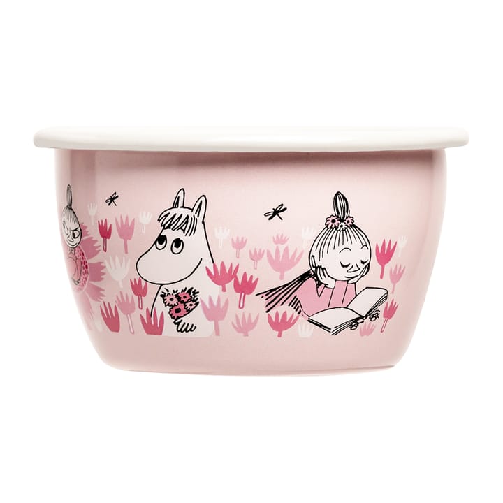 Mumin - emaliowana miska Girls 300 ml - Różowy - Muurla