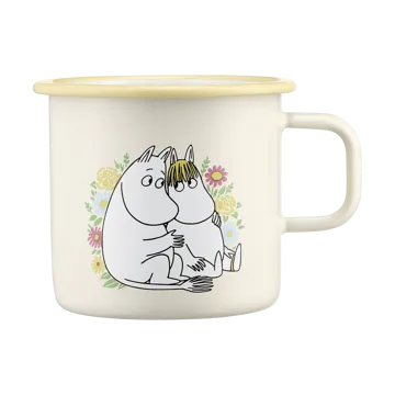 Mumin emaliowany kubek 550 ml - Flowers - Muurla