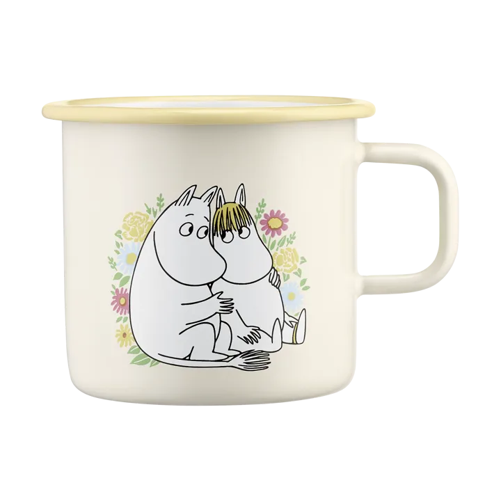 Mumin emaliowany kubek 550 ml - Flowers - Muurla