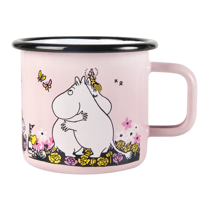Mumin emaliowany kubek kram 370 ml - Różowy - Muurla
