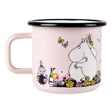 Mumin emaliowany kubek kram 370 ml - Różowy - Muurla