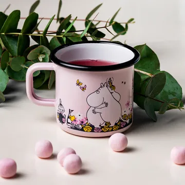 Mumin emaliowany kubek kram 370 ml - Różowy - Muurla