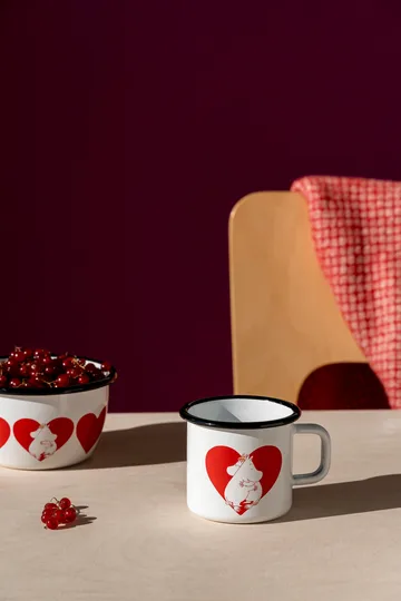 Mumin kubek emaliowany 370 ml - Heart - Muurla