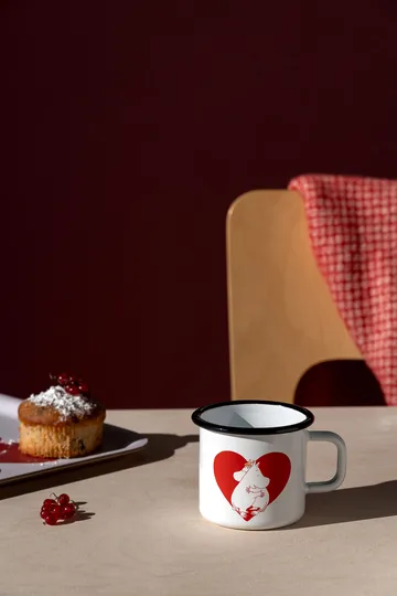 Mumin kubek emaliowany 370 ml - Heart - Muurla