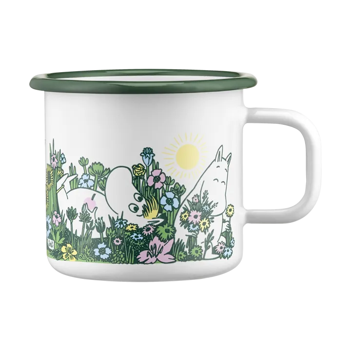 Mumin kubek emaliowany 370 ml - In the garden - Muurla