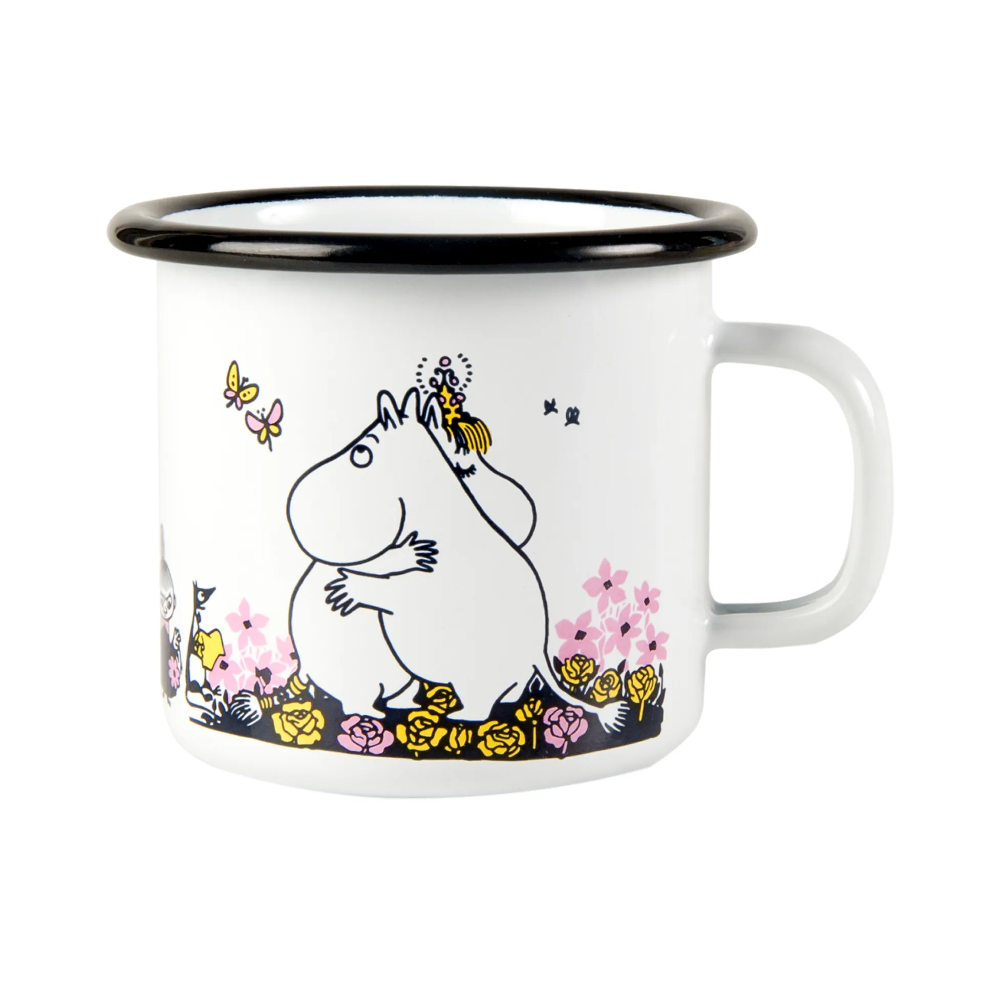 Mumin kubek emaliowany uścisk 250 ml, Biały Muurla