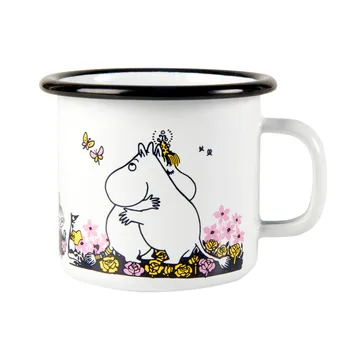 Mumin kubek emaliowany uścisk 250 ml - Biały - Muurla