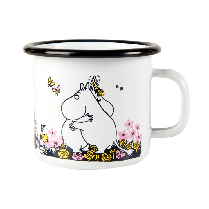 Mumin kubek emaliowany uścisk 250 ml - Biały - Muurla